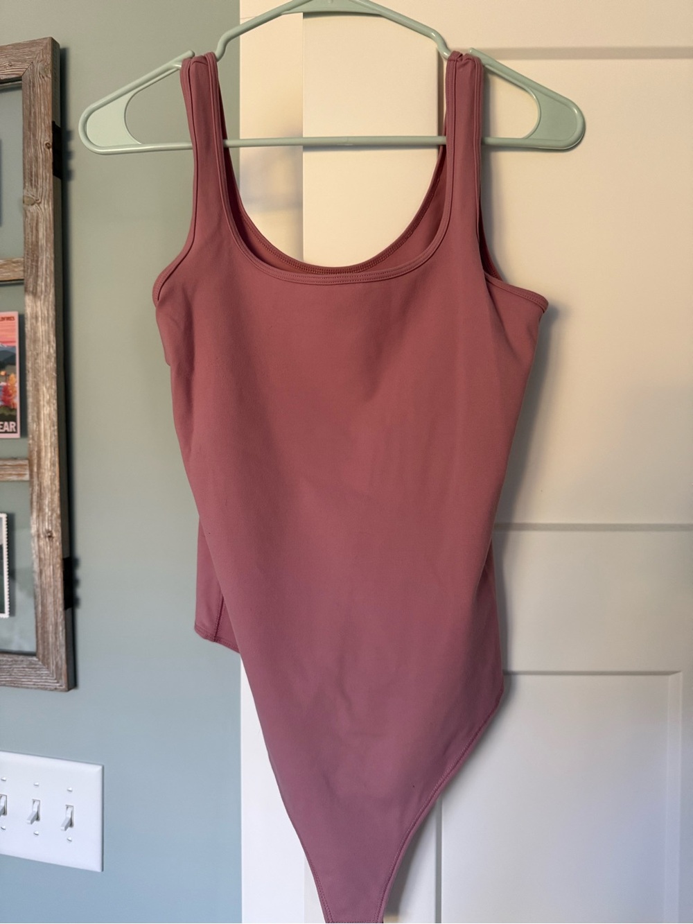 Abercrombie & Fitch Mauve Scoop-Neck Bandeau Bodysuit